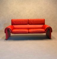 Rotes De Sede DS-2011 Ledersofa aus den 80`s